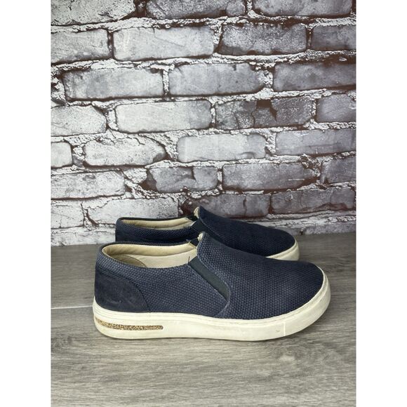 Birkenstock Oswego Midnight Blue Canvas Suede Slip On Shoes Women Sz 38EU/7.5M - Picture 3 of 16
